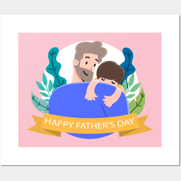 happy father's day Wall Art by Spring Moon